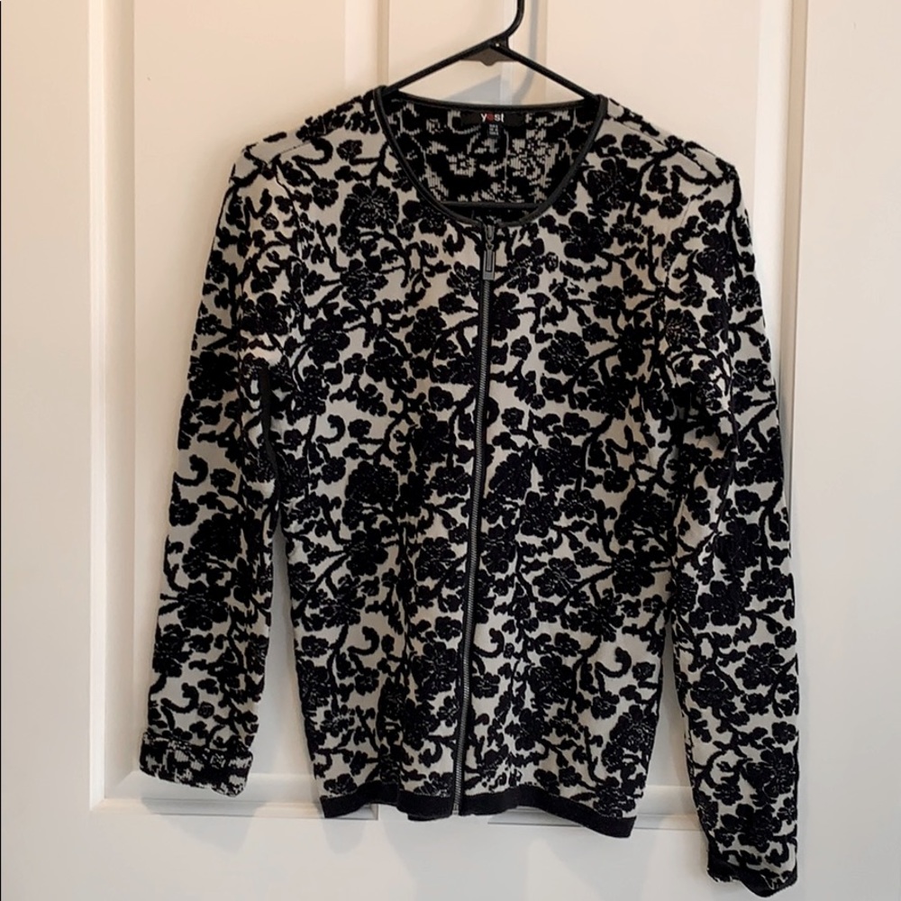 Floral sweater jacket